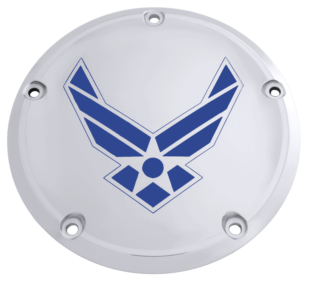 silver timing cover with blue U.S. Air Force seal