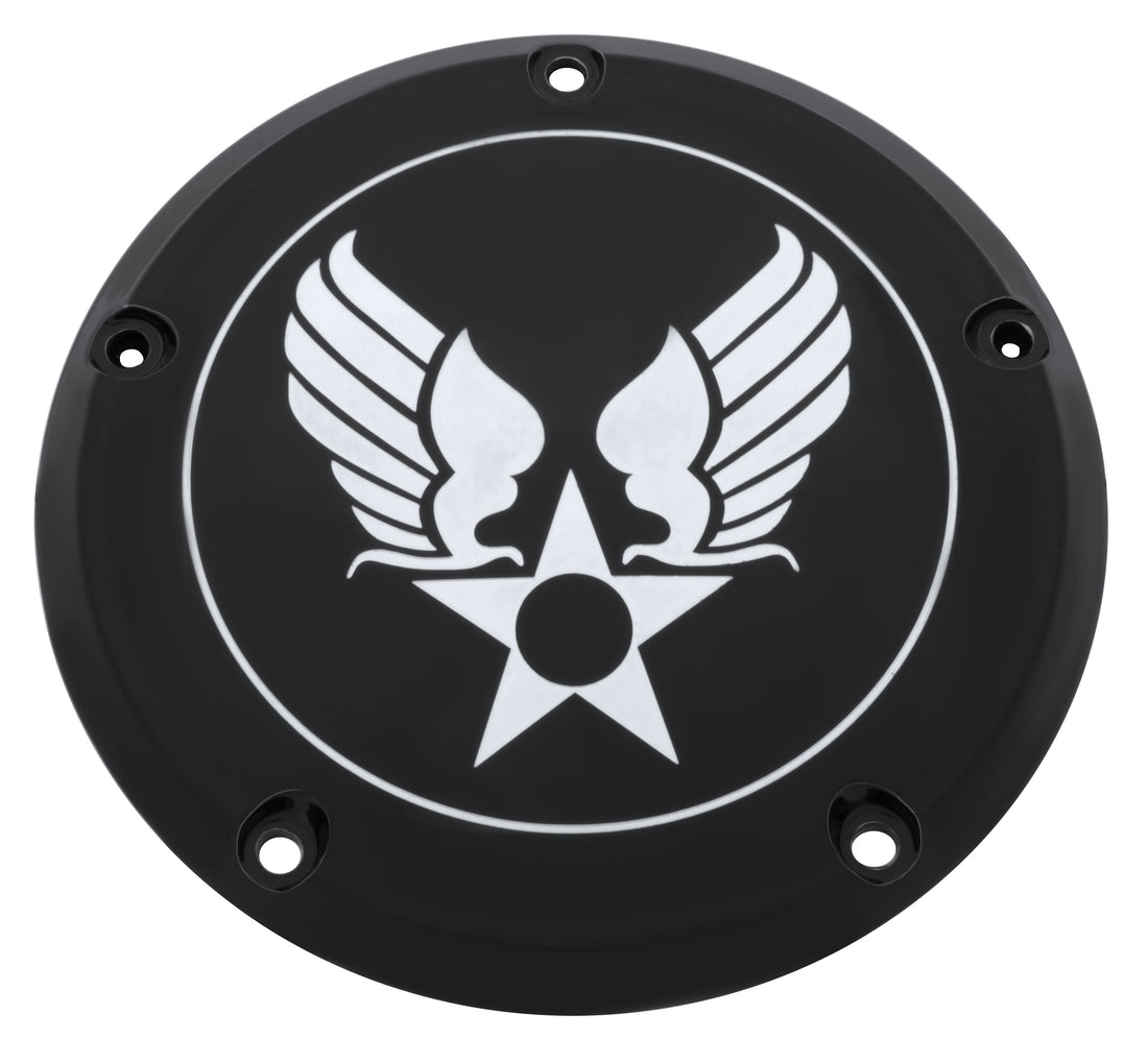 Hap Arnold Wings, M8 Derby Cover, Black Gloss