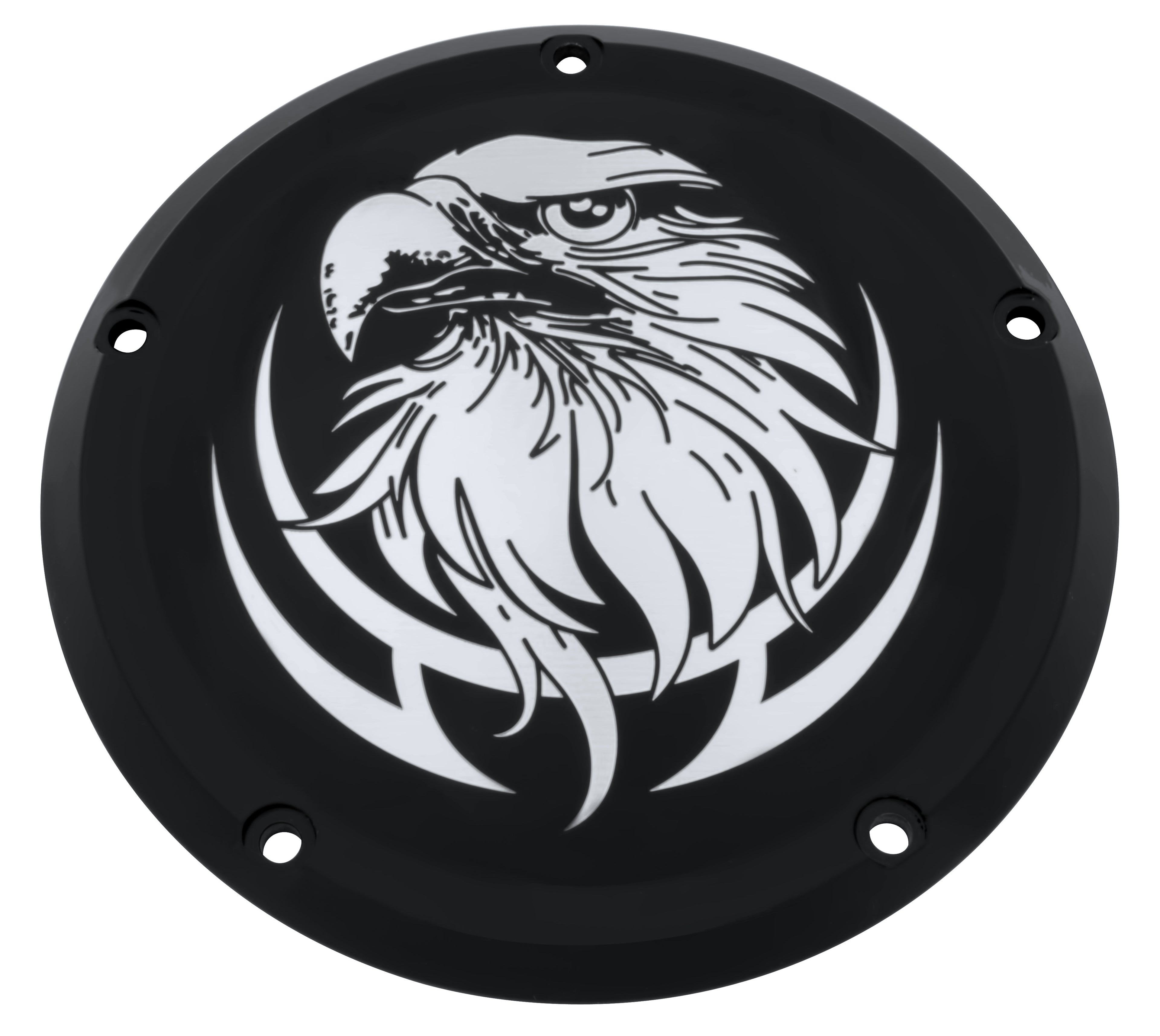 Tribal Eagle   Twin Cam Black Gloss Derby Cover