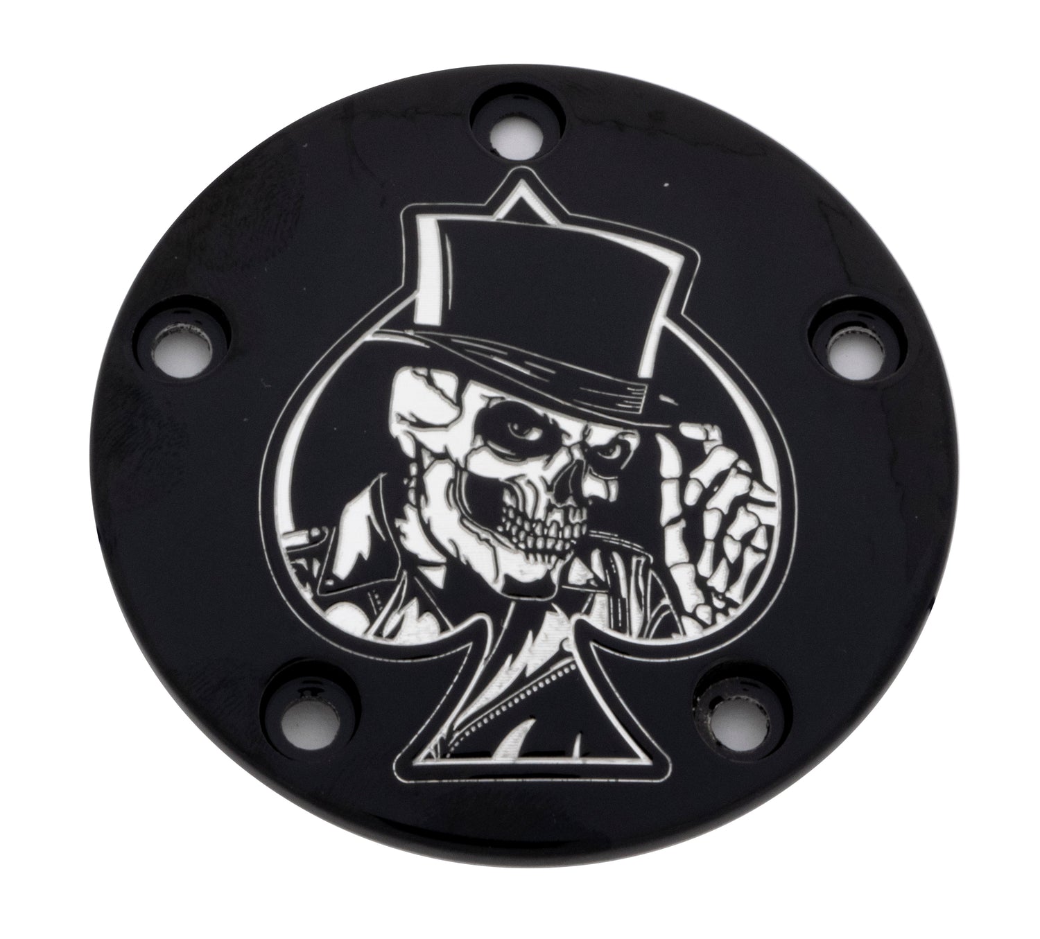 Ace of Spades Skull- Black Gloss TC Timing Cover