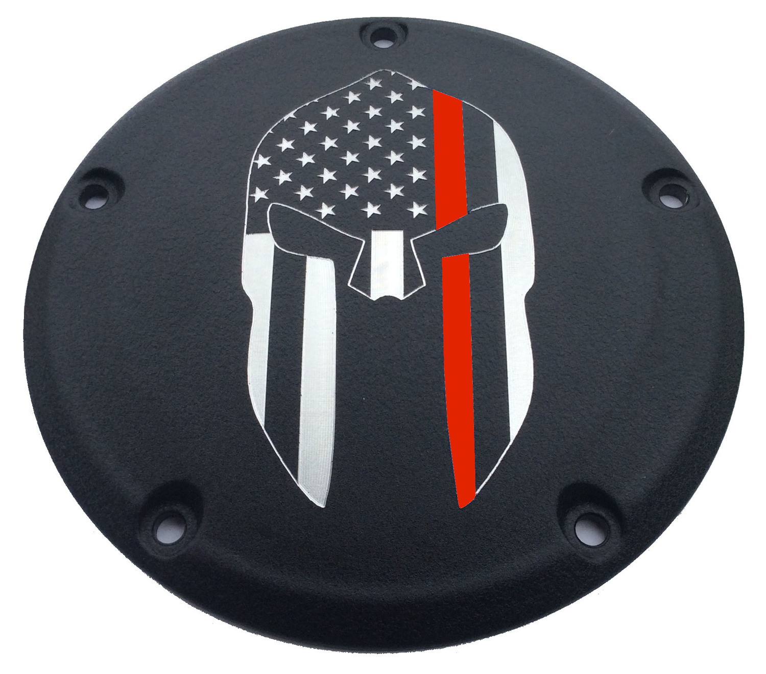 Spartan Red Line Black Gloss TC Derby Cover, 7 ¼ inches in diameter