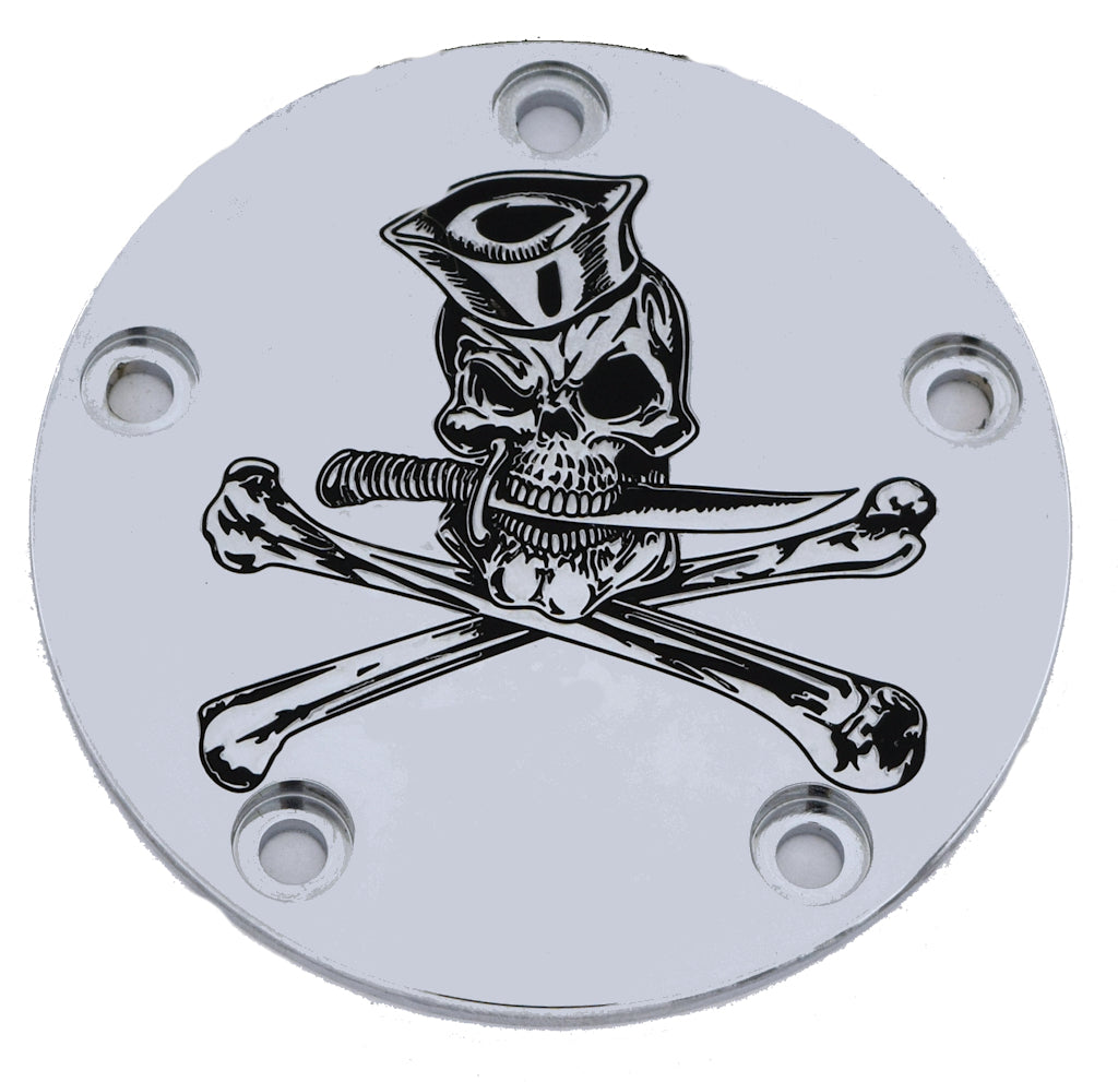 Skull and Crossbones-04, TC Timer Cover – Custom Engraving Ltd