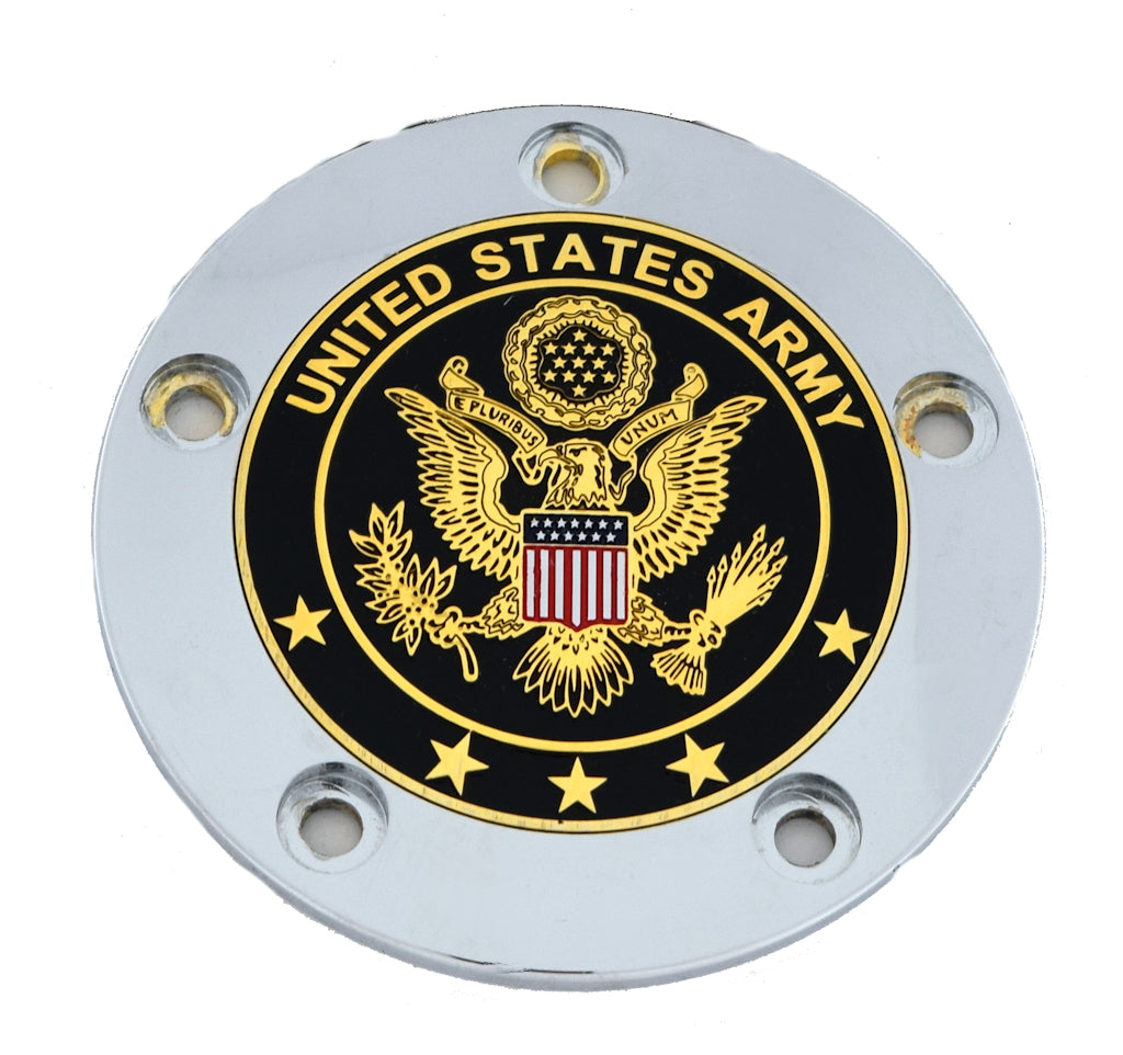 US Army Seal, Black & Gold-04, TC Timer Cover – Custom Engraving Ltd